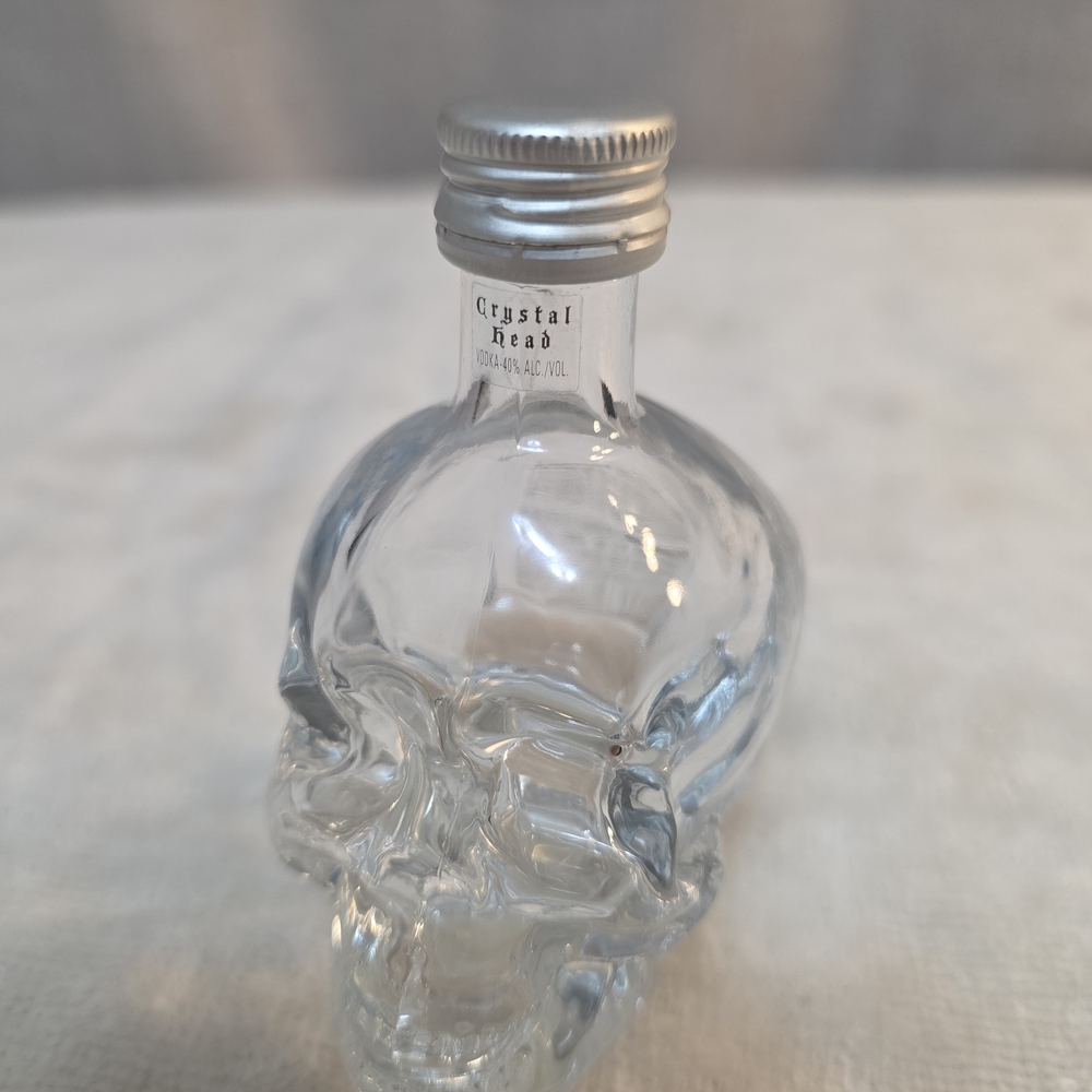 Crystal Head Skull Glass Bottle
